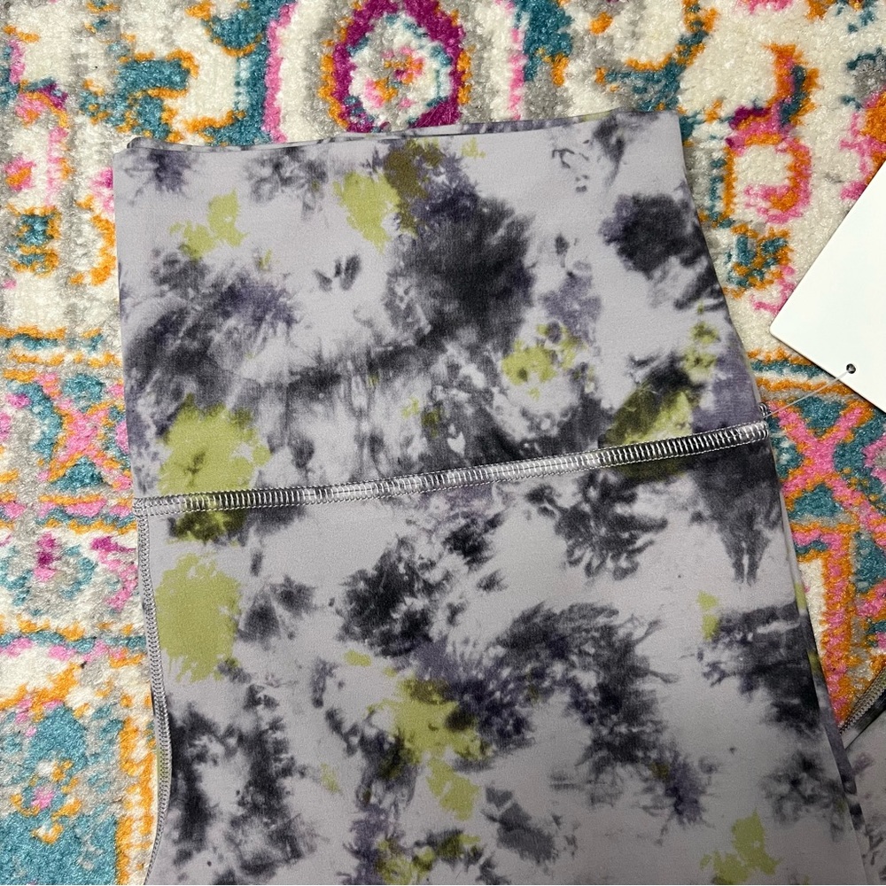 Lululemon Align Legging High Rise 28” Size 14 NWT Radial Tie Dye Mauve Gray - Picture 4 of 13